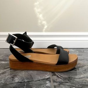 Steve Madden Black Alexa Platform Sandals